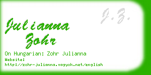 julianna zohr business card